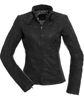 Femmes Moto veste SHELLY en 100 % cuir de couleur noir Femmes Moto veste SHELLY en 100 % cuir de couleur noir