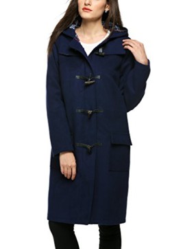 Finejo manteau veste caban trench duffle long slim laine à capuche – taille 34-40 pour femme -2015 mode hiver Finejo manteau veste caban trench duffle long slim laine à capuche – taille 34-40 pour femme -2015 mode hiver