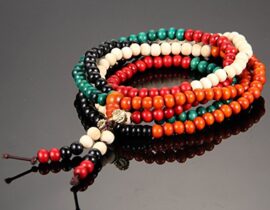 Flongo 6mm Bois Bracelet Lien Poignet Collier Chaîne Tibétain Bouddhiste Cinq Couleurs Santal Perle Prière Mala Chinois Noeud Élastique Homme,Femme Flongo 6mm Bois Bracelet Lien Poignet Collier Chaîne Tibétain Bouddhiste Cinq Couleurs Santal Perle Prière Mala Chinois Noeud Élastique Homme,Femme 3