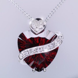 Goldmaid-Collier-Femme-avec-pendentif-coeur-Argent-fin-9251000-Oxydes-de-Zirconium-et-Grenat-rouge-45-cm-0-0