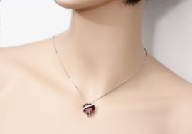 Goldmaid – Collier Femme avec pendentif coeur – Argent fin 925/1000 – Oxydes de Zirconium et Grenat rouge – 45 cm Goldmaid – Collier Femme avec pendentif coeur – Argent fin 925/1000 – Oxydes de Zirconium et Grenat rouge – 45 cm 5