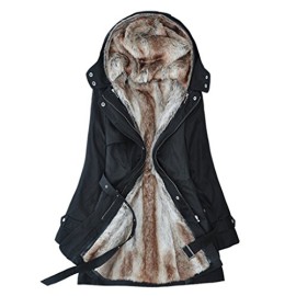 Hee Grand Femme Faux Fur Manteau Rèversible et Dèmontable Chaud D’hiver Hee Grand Femme Faux Fur Manteau Rèversible et Dèmontable Chaud D’hiver 2