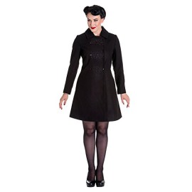 Hell Bunny Kira Manteau Hiver Elégant – Femme (Noir) Hell Bunny Kira Manteau Hiver Elégant – Femme (Noir) 2