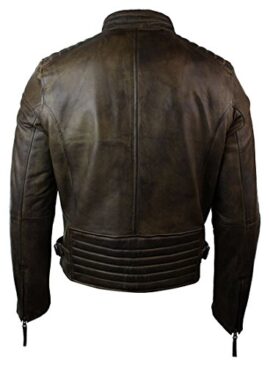 Hommes-Slim-Fit-Style-rtro-zipp-Blouson-de-moto-en-cuir-lav-rel-Brun-urbain-0-0