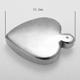 HooAMI-Bijou-Pendentif-Forme-du-Coeur-Acier-Inoxydable-Argent-152mmx132mm-5-0-0