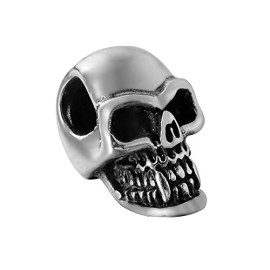 HooAMI Perle Vintage Gothique Skull Argente Antique Acier Inoxydable 18.0mmx13.5mm-1 HooAMI Perle Vintage Gothique Skull Argente Antique Acier Inoxydable 18.0mmx13.5mm-1