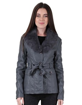 ING-Veste-type-trench-court-col--fourrure-simili-cuir-Femme-0