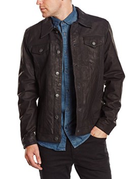 JACK & JONES Jjortim Leather Jacket – Blouson – Veste en cuir – Homme JACK & JONES Jjortim Leather Jacket – Blouson – Veste en cuir – Homme