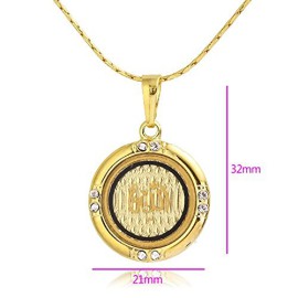 LORELYS-Allah-Collier-Pendentifet-Protection-Porte-Bonheur-Plaqu-Or-Orne-Des-Huit-Zircon-Chane-Offerte-0-2