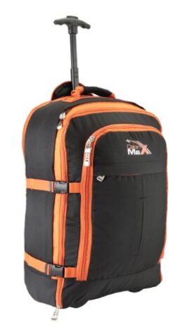 Le Malmo (Bagage cabine de voyage extensible multifonction Cabine Max Malmo 55x40x25cm 44litres) Noir/Orange Le Malmo (Bagage cabine de voyage extensible multifonction Cabine Max Malmo 55x40x25cm 44litres) Noir/Orange