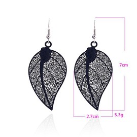 Lureme® Bijoux Anciens évider la Conception Peinte en Noir Pendentif en Forme de Feuille Pendants d’oreilles pour les Filles et les Femmes (02003275) Lureme® Bijoux Anciens évider la Conception Peinte en Noir Pendentif en Forme de Feuille Pendants d’oreilles pour les Filles et les Femmes (02003275) 5