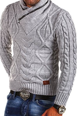 MT Styles – MT-750 – Pull-over en tricot avec col châle MT Styles – MT-750 – Pull-over en tricot avec col châle 2