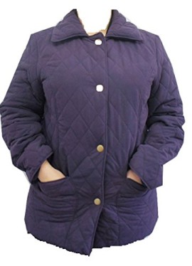 Marques & SPENCER-Violet matelassé à bouton-pression-manteaux-Fixation Taille 12 Marques & SPENCER-Violet matelassé à bouton-pression-manteaux-Fixation Taille 12