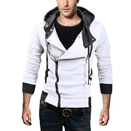 Minetom Zip Manteau Blouson avec Capuche Homme Mince Top Coat Veste Cosplay Costume À Capuche Minetom Zip Manteau Blouson avec Capuche Homme Mince Top Coat Veste Cosplay Costume À Capuche