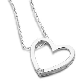 Miore-MSL001N-Collier-avec-Pendentif-Femme-Coeur-Argent-9251000-18-gr-Diamant-001-cts-45-cm-0-3