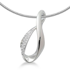 Miore-MSM009P-Collier-avec-Pendentif-Femme-Argent-poli-9251000-Oxyde-de-zirconium-0