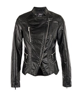 Morgan-Veste-en-Cuir-Manches-longues-Femme-0-2