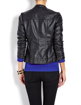 Morgan-Veste-en-Cuir-Manches-longues-Femme-0-4