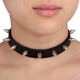 MunkiMix Alliage Genuine Leather Véritable Collier Choker Noir Argent Poinçon conique Rivets Réglable Punk Rock MunkiMix Alliage Genuine Leather Véritable Collier Choker Noir Argent Poinçon conique Rivets Réglable Punk Rock 3