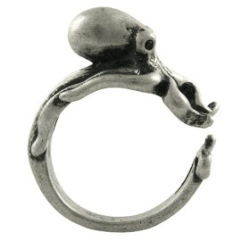 Octopus-Animal-Bague-rglable-Style-Vintage-Argent-0-0