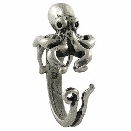 Octopus-Animal-Bague-rglable-Style-Vintage-Argent-0