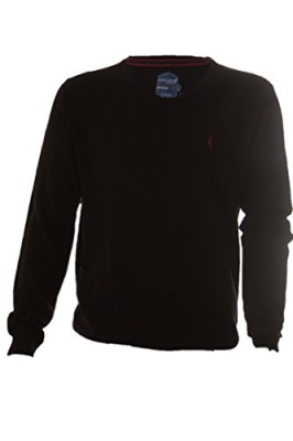 Pull-col-rond-lambswool-en-laine-noir-ou-bordeaux-GENTLEMAN-FARMER-du-M-L-XL-2XL-au-choix-0