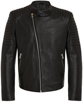 RADDAR7-Designer-Mode-Homme-Blouson-en-Cuir-Veritable-Noir-Style-Urban-Rock-Veste-de-Qualit-Superieure-Manches-Longues-Fermeture-et-Poches-Zippes-0