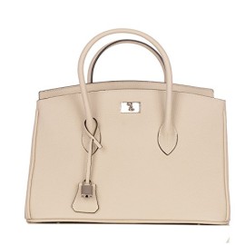 ROUVEN-Craie-Off-White-polonais-Silver-GRACE-35-Tote-Bag-sac-fourre-tout-sac-en-cuir-pleine-sac–main-dames-sac–bandoulire-noble-classiques-petite-moderne-35x20x15cm-0-2