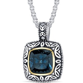 Revoni – Collier – Femme – Argent 925/1000 7.0 Gr – Topaze 5.0 Cts Revoni – Collier – Femme – Argent 925/1000 7.0 Gr – Topaze 5.0 Cts