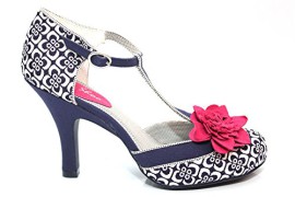 Ruby-Shoo-Jada-F11009Nvy-Escarpins-avec-fleur-talon-haut-femme-Bleu-marine-0-1