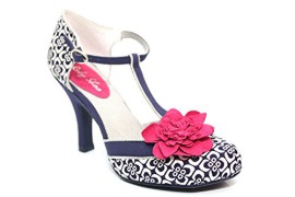 Ruby-Shoo-Jada-F11009Nvy-Escarpins-avec-fleur-talon-haut-femme-Bleu-marine-0