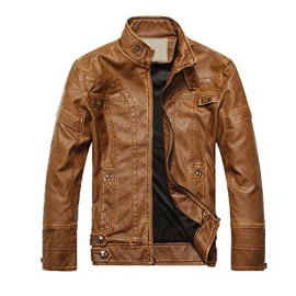 SODIAL(R) 2014 NEUF Mode Hommes Cuir cuir manteaux de moto veste lave manteau de cuir Terre Jaune Taille M SODIAL(R) 2014 NEUF Mode Hommes Cuir cuir manteaux de moto veste lave manteau de cuir Terre Jaune Taille M 2