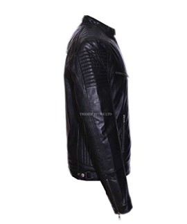 Scorpion-Noir-pour-homme-Style-Biker-rtro-Racer-Veste-en-cuir-de-mouton-0-2