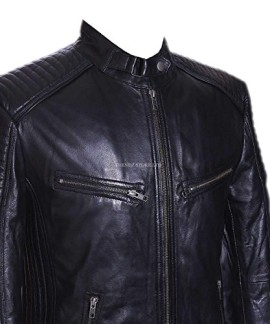 Scorpion-Noir-pour-homme-Style-Biker-rtro-Racer-Veste-en-cuir-de-mouton-0-3