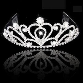 Serre-tête Couronne Diadème en Strass avec Peigne pour Mariée Cérémonie de Mariage Serre-tête Couronne Diadème en Strass avec Peigne pour Mariée Cérémonie de Mariage 3