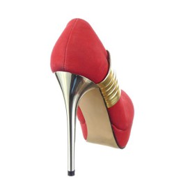 Sopily-Chaussure-Mode-Escarpin-Decollet-Stiletto-Cheville-femmes-Mtallique-Talon-aiguille-haut-talon-125-CM-RougeOr-0-2