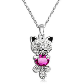 VIKI LYNN – Cristal Serie ‘LUCKY CAT’ Chat Collier femme fille Petit chat souriant Bijoux fantaisie plaque or blanc soiree anniversaire Cadeau exclusif. VIKI LYNN fabrique que des chefs-d’oeuvre VIKI LYNN – Cristal Serie ‘LUCKY CAT’ Chat Collier femme fille Petit chat souriant Bijoux fantaisie plaque or blanc soiree anniversaire Cadeau exclusif. VIKI LYNN fabrique que des chefs-d’oeuvre