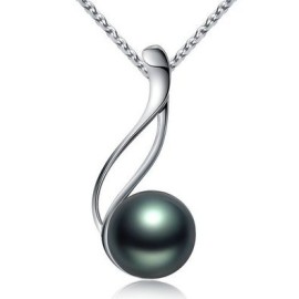 VIKI LYNN Pendentif Perle Noire de Tahiti Femme Collier Argent Fin 925/1000 et Perle Noire de classe AAA Taille 45cm Forme Unique Vente Seule et Très Élégant Les Plus Beaux Bijoux Fantaisies VIKI LYNN Pendentif Perle Noire de Tahiti Femme Collier Argent Fin 925/1000 et Perle Noire de classe AAA Taille 45cm Forme Unique Vente Seule et Très Élégant Les Plus Beaux Bijoux Fantaisies 3