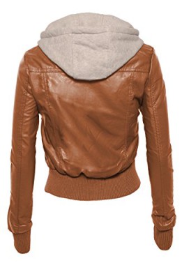 Veste-manteau-Mororrad-Legere-Faux-cuir-avec-capuche-en-laine-zip-zip-0-0