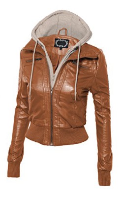 Veste-manteau-Mororrad-Legere-Faux-cuir-avec-capuche-en-laine-zip-zip-0-1