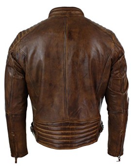 Veste-marron-en-vritable-cuir-lisse-vielli-pour-homme-avec-fermeture-clair-style-motard-retro-dcontract-0-2