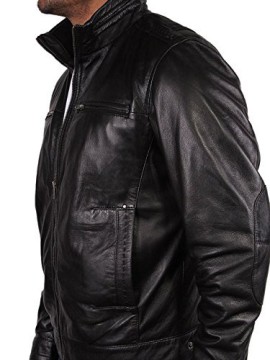 Veste motard en cuir pour homme en cuir véritable NOIR NEUF Coat Étui XS – 5XL Veste motard en cuir pour homme en cuir véritable NOIR NEUF Coat Étui XS – 5XL 3