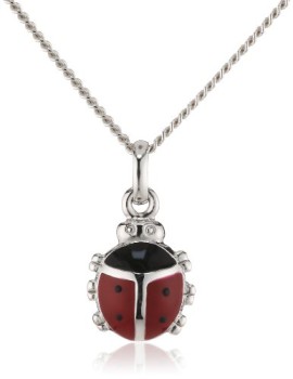 ZEEme-For-Kids-500243730-38Z-Collier-Enfant-Argent-9251000-Pendentif-Coccinelle-Rouge-3638-cm-0