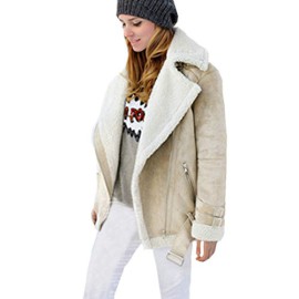 Zearo-Elgant-Femmes-Veste-En-Cuir-Synthtique-Fleece-Manteau-Chaud-Sweat-Manches-Longuues-Laine-Polaire-0-1