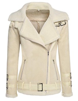 Zearo-Elgant-Femmes-Veste-En-Cuir-Synthtique-Fleece-Manteau-Chaud-Sweat-Manches-Longuues-Laine-Polaire-0-2