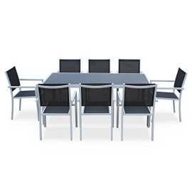 Alices-Garden-Salon-de-jardin-en-aluminium-et-textilne-Capua-180cm-Blanc-gris-8-places-1-grande-table-rectangulaire-8-fauteuils-empilables-0-1