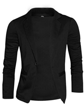 Allegra K Nocth revers homme Manches longues Décontracté vestons, fermeture à bouton Allegra K Nocth revers homme Manches longues Décontracté vestons, fermeture à bouton