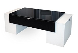 Berlioz Creations Lucky Table Basse Noir Brillant/Blanc 123 x 55 x 42 cm Berlioz Creations Lucky Table Basse Noir Brillant/Blanc 123 x 55 x 42 cm 2