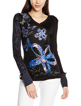 Desigual-Bety-T-shirt-Imprim-Manches-longues-Femme-0