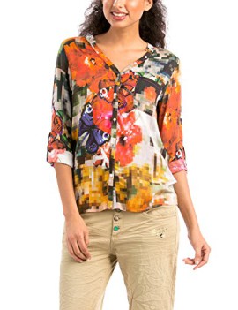 Desigual-Camila-Chemisier-Taille-normale-Manches-longues-Femme-0